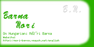 barna mori business card